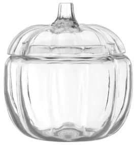 Tarro de cristal de calabaza de Halloween con tapa para caramelos, almacenamiento y decoración de fiesta para el hogar