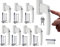 Stahlia Abschließbare Fenstergriffe Aluminium (8 Stück) Weiß ergonomisch Druckknöpfe Balkontürgriff Fenstersicherung Fensterbeschläge Fensterschloss