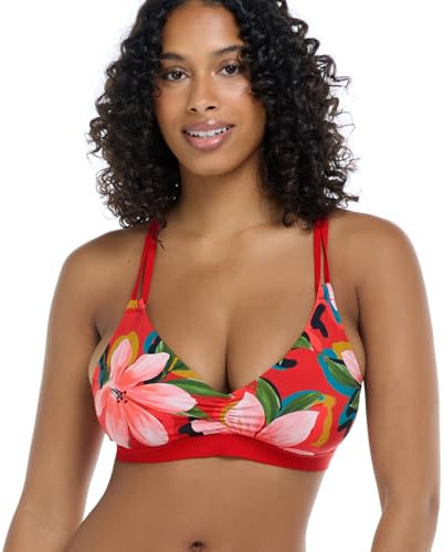 Skye Women's Sarah D, Dd, E, F Cup Bikini Top Swimsuit, Break of Day Floral, E