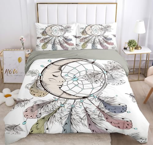 KXHHYB - Juego de funda nórdica de 135 x 200 cm, microfibra suave y agradable, 3 piezas (forro interior gris), funda nórdica de 135 x 200 cm y funda de almohada de 50 x 75 cm