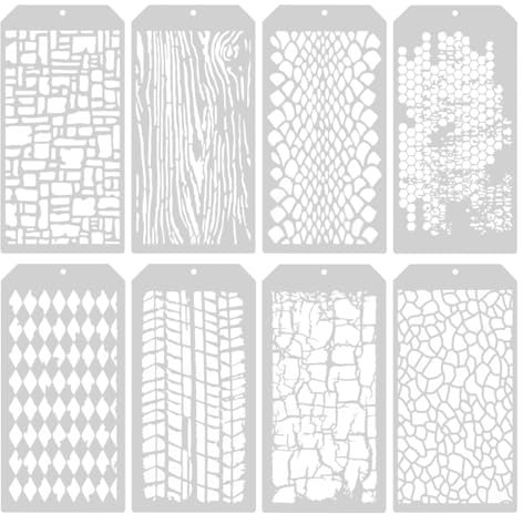 8-Teilige Malvorlagen, Kunstvorlagen, Vorlagen Mit Mehreren Mustern, Scrapbook-Dekorations-Malvorlagen, Diy-Bastelvorlagen