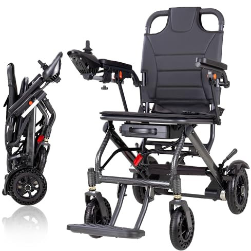 Fauteuil roulant électrique pliable, léger, avec batterie amovible de 10 Ah, approuvé par les compagnies aériennes, charge 100 kg, taille de voyage, moteur sans balais tout terrain