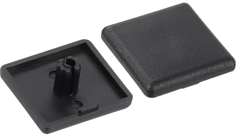 sourcing map 30Pcs Extruded End Cap Nylon, 30x30mm T-Slot Aluminum Profile 3030 European Standard End Cap Extrusion Plug for Trolley, Fish Tank Rack, Storage Rack, Black