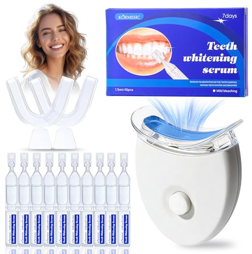 10 Pièce Gel blanchiment dentaire,Comprend deux plateaux,Blanchiment Dentaire kit,Soins des dents,Kit Blanchiment Maison pour un sourire plus blanc à la maison,Facile Utiliser