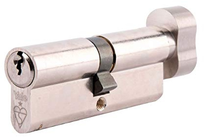 Yale KMT3535-NP Euro Thumbturn 1 Star Kitemarked Cylinder, 3 Keys Supplied, High Security, Boxed, Suitable for All Door Types, Nickel Finish, 35:10:35 (80 mm)
