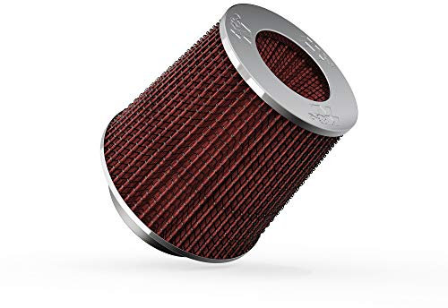 K&N RG-1001RD KFZ und Motorrad Universalluftfilter, Chrom