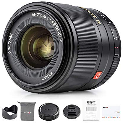 VILTROX 23mm F1.4 Weitwinkel-Autofokusobjektive für Fuji X-Mount-Kameraobjektive Camera Lenses Kompatibel mit Fujifilm X-T5 X-H2S X-S10 X-T30II X-T20 X-T10 X-T4/-T3/-T2/-PRO3/-M1/-H1/-E4