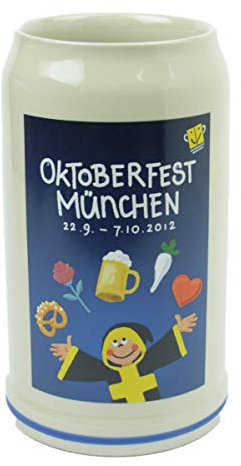Steinfixx® - Boccale originale Oktoberfestkrug 2012 I, brocca annuale I Wiesnkrug I da collezione, confezione originale