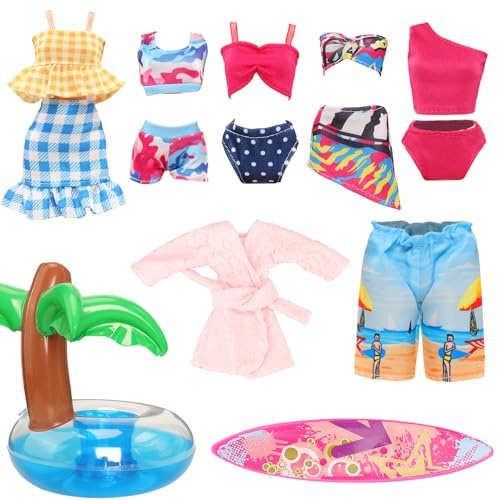 Miunana 9 Accesorios de Verano De 30 cm 11.5'' Muñecas (Sin Muñecas)