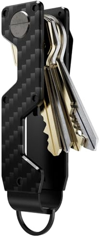MINBERAND Key Organizer Compact Key Holder Metal Key Chain Minimalist key case key holder for keychain Secures 1-5 Keys