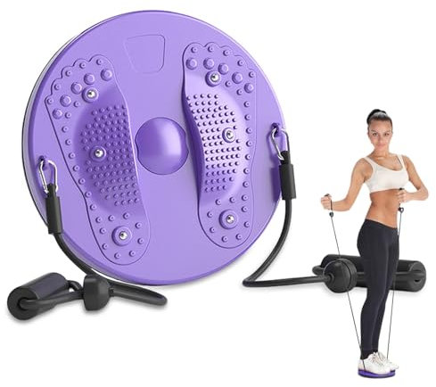 Paquete de 2 Discos de Equilibrio de Cintura Giratorios Tipo Dividido - Disco Giratorio de Cintura para Moldear el Cuerpo - Plataforma Giratoria de Fitness para Entrenamiento en Casa, Placa de Meneo