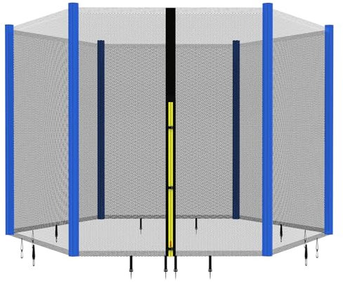 Trampolin Ersatznetz Sicherheitsnetz Trampolinersatznetz Ø 244 Gartentrampolin Ersatznetz für 6 Stangen Sicherheitsnetz Trampolin Randabdeckung Universal