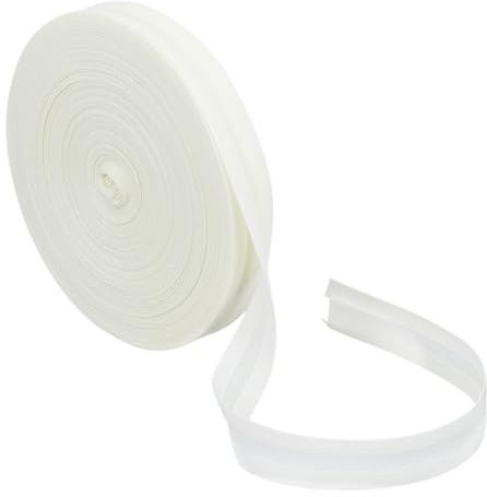 BENECREAT - Cinta de sesgo blanca de 20 m, cinta de dobladillo de poliéster y algodón de 15 mm para coser ropa DIY Costura, acolchado, dobladillo, encuadernación, artesanía