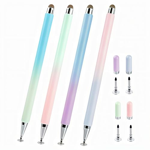 Stylus Pen Android/IOS Pad für Lenovo M11/10/9 Idea Pro Tablet für Samsung Galaxy Tab A9+/A8/A7 Schreibstift Eingabestifte Android Tablet 15/14 Stift für Alle Tablets (Blau/Lila/Rose/Grün)