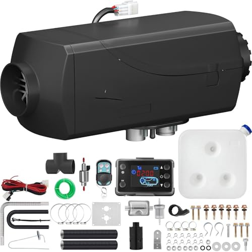 CVPX Riscaldatore Diesel ad Aria da 5 kW, riscaldatore di parcheggio Diesel da 12 V, Interruttore LCD, silenziatore del riscaldatore Diesel da 5 kW