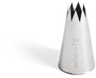 De Buyer - Douille cannelée en inox - E8 - 8 dents, diamètre 1,3 cm - En Inox, Idéale pour Décorer, Garnir et Remplir, Sans Soudure pour Hygiène Parfaite, S'Adapte aux Poches Pâtissières