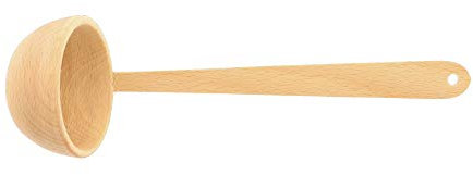 Schöpfkelle Sauna Saunakelle Holz, Kopf abgewinkelt, geölt, Saunazubehör, 23 cm