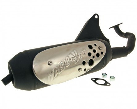 Tubo de escape Yasuni Eco para (Aerox, SR50 etc) Aprilia, Area 51, Gulliver, Rally, Sonic, SR, SR50, Benelli, 491, K2, Naked, Beta, Ark, Chrono, CPI, Bingo, Hussar 10 mm, Popcorn KTM, Go, Quadra, Tempo, Malaguti F12 Phantom, F15 Phantom, F15 Firefox, MBK, Equalis, Evolis, Fizz, Nitro, Mach G, Flipper, Ovetto, PGO, Big Max, G-Max, T-Rex, Revonec, GTX, Rex, Rexy, Silverstreet, Escape, Yamaha Aerox, Axis, Jog R, RR, Neos, Why 50.