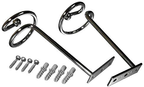 Easy-Shadow - 10 Stück Drapierhaken verchromt für Gardinen Gardinenschals - Haken aus Metall zur Dekoration von Schals - verchromt