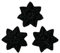 Applikationen - Kids and Hits - aufbügelbar 3 Sternchen ca. 1,0x1,0 cm schwarz 3 St
