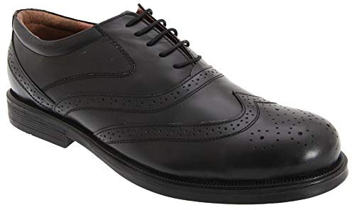 Scimitar Men's Lace Up Wing Caps Hole Pattern Shoes