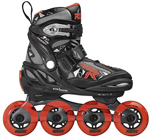 Roces Jungen Moody Boy TIF Inline-Skates, Black-Sport red, 36-40
