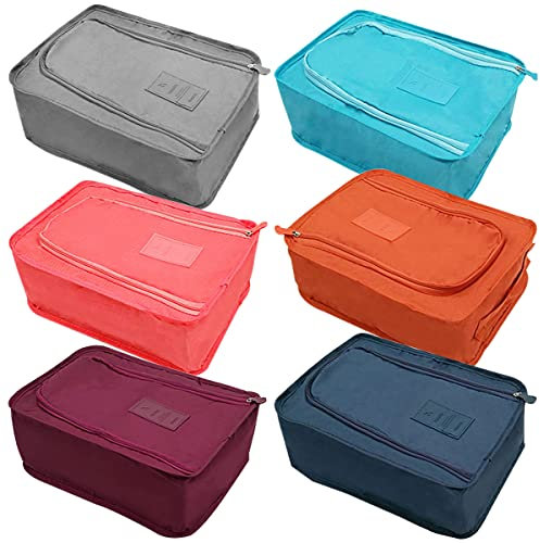 Reiseschuhtasche,Forreen 6 Stück Kofferorganizer Wasserfeste Staubdicht Schuhbeutel Multifunktionale Koffer Organizer Schuhaufbewahrungstaschen für Reise Zuhause Aufbewahrung