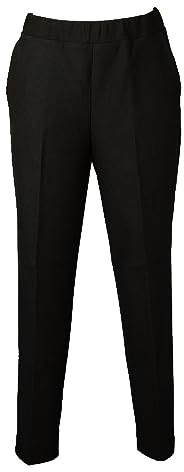 RAGNO Pantalone Donna Lungo Elastico in Vita e Tasche Laterali in Jersey Invernale Articolo D850P7 Pant.Chino Tasche, 020 Nero, 6 - SESTA