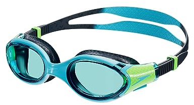 Speedo Unisex-Child Swim Goggles Biofuse 2.0 Junior - Clear Anti-Fog Coating - Patent Pending Push Button Mechanism