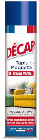 DECAPFOUR - Nettoyant Tapis & Moquette | Mousse Active Parfum Frais | Respecte Couleurs & Fibres | Fabriqué en France | Aérosol 600ml