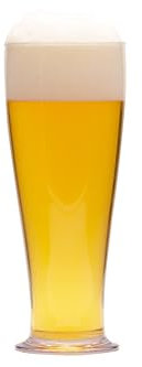 benderstore Vaso de trigo de 500 ml, juego de 8 unidades de Kunstsoff SAN, transparente, reutilizable, irrompible, 100% reciclable, cristal de cerveza de trigo, fabricado en Alemania (8)