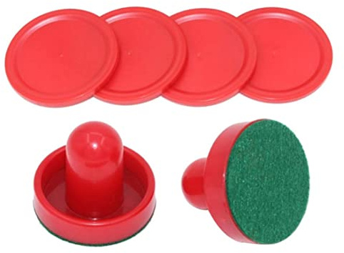 SMELEYOU Air Hockey Pucks Sostituzione dell'hockey Air Set Set di Hockey Ice Prucks Paddles Table Family Game Giochi Estivi Rossi