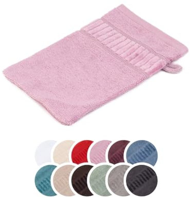 liebling Waschhandschuh Bio Baumwolle, Serie Organic, 500 gr. / m², 17 x 24 cm, 60 Grad, saugstark, schnelltrocknend, Farbe: Altrosa