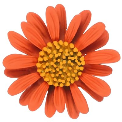 PATIKIL Alfiler de Margarita, Broche de Flor Alfiler de Solapa Girasol para Camisa Sombrero Cárdigan Suéter Decorar Alfiler de Corbata Broche de Embrague Joyería Regalos, Naranja