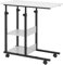 Vicco Stubentisch Liam, Beistelltisch auf Rollen, Weiß, 89 x 40 cm mit Rollen