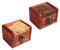 Qaixwuyi 2 Piezas Mini Caja Tesoro Pequeña Caja Madera Vintage Mini Caja Joyería Madera Caja Tesoro Madera con Cerradura Caja Tesoro Vintage Para Guardar Joyas Collares Pendientes