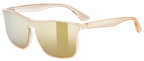 uvex heyday - Sportbrille für Damen und Herren - 100% UVA-, B, C Schutz - Schutz vor IR-Strahlung - mirror - transparent gold/gold mirror - one size