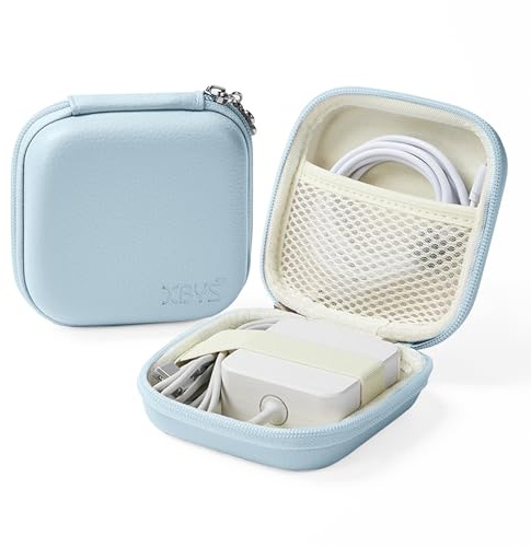 Linpr Organizador de Cargador para MacBook - Bolsa Organizadora para Dispositivos Electrónicos Portátiles, Accesorios de Viaje Utiles para MacBook, Cables USB y Baterías(Azul,M)
