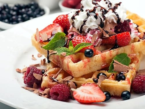 Tas-ty Easy Waffles Liege Baking Mix 8x1kg Bags Including 8x 250g Sugar Pearls