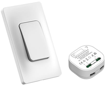 Bosiyrggrl Interruttore Della Luce Wireless Autoalimentato e Kit Ricevitore Apparecchi di Illuminazione con Interruttore A Parete per