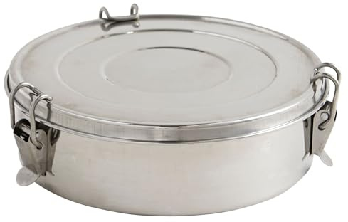 IMUSA 1.5Qt Stainless Steel Flan Mold with Lid, Round Baking Pan for Flan, Cheesecake, Pudding, and Desserts, Silver