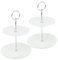 com-four® 2x Etagere aus Porzellan mit 2 Ebenen für z.B. Gebäck, Obst oder Pralinen (02 Stück Porzellan - Höhe 21.5 cm)