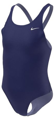 NIKE Fastback One Piece Swimsuit Girls, Girls, Sweatsuit, NESSA764-440, Midnight Navy Blue, 8 Years
