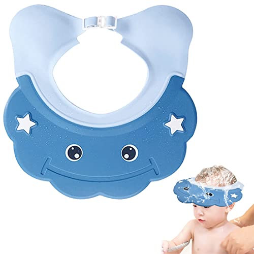 HOTLIKE Gorro de Ducha Ajustable para Bebé, Visera de Baño, Sombrero Protección de Champú, Sombrero de Sol, Protege Ojos y Orejas para Niños Pequeños