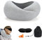 Mineup Nackenkissen Flugzeug, Reisekissen Nacken, Reisekissen Flugzeug, Travel Pillow Nackenstützkissen, Ergonomisch Gestaltetes aus Memory-Schaum, Ideal für Reisen mit Flugzeug, Auto, Zug (Grau)