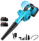 Souffleur de Feuilles sans Fil pour Batterie Makita 18 V, Souffleur de Feuilles 2 en 1 avec Batterie 7500mAh x2, Contrôle 5 Vitesses, Aspirateur et souffleur de Jardin (7500mAh x2)