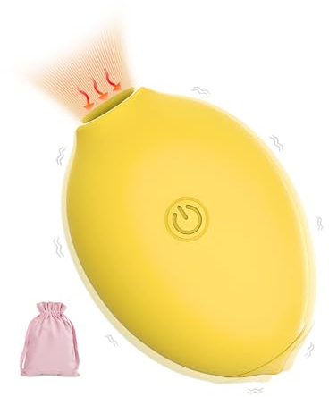 Lemon Clitoral Sucking Vibrator, Adult Sex Toy - Anal and Nipple Sucking Stimulator, 10 Suction and Vibrating Modes, for Women and Couples,USB Charging, IPX6 Waterproof (Yellow)