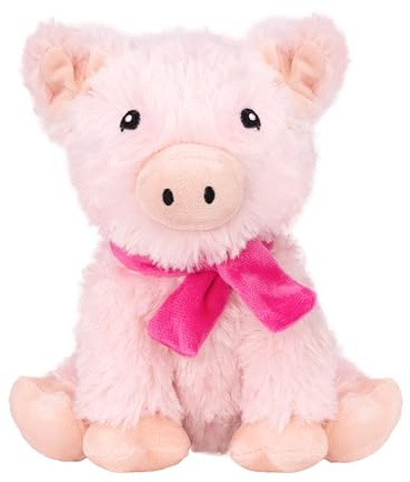 Fuzzl Super Soft Giggle Pig Dog Toy – Durable Chew & Fetch Toy with Giggle Squeaker for Small, Medium & Large Dogs – Cute Plush Pet Toy for Play, Cuddles & Interactive Fun