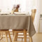 Deconovo Tischdecke WasserabWeißend Tischdecke Lotuseffekt Tischtuch Leinenoptik, 140x300 cm, Taupe