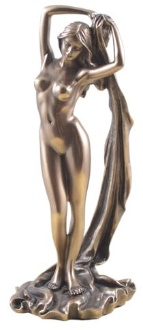 Veronese by Joh. Vogler GmbH Femminile nudo donna che tiene il suo panno sopra la testa figura scultura